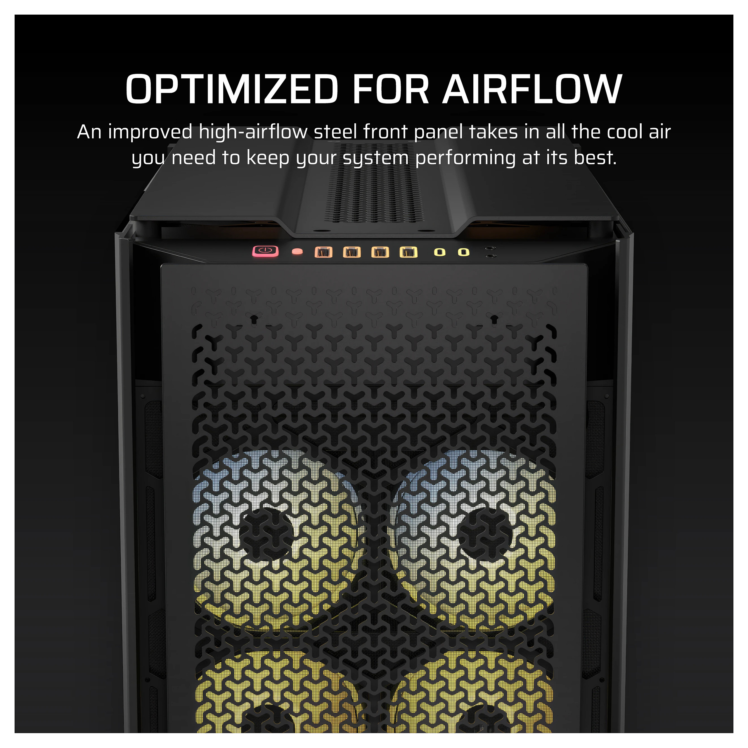 Kasë PC Corsair 9000D RGB AIRFLOW / Super Full Tower / E-ATX + ATX / 18x 120mm Fan Support / Tempered Glass - Zezë - 7
