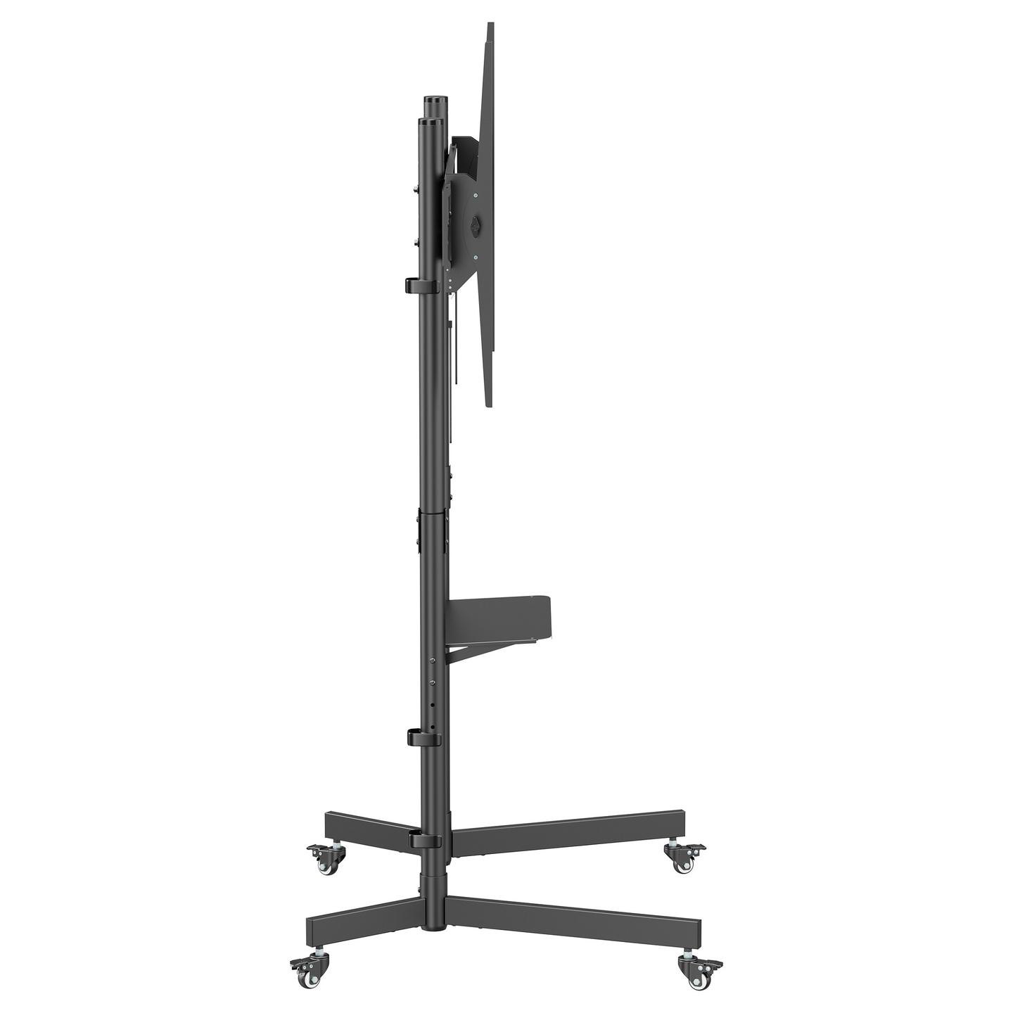 Mbajtëse për TV Equip 650637 , 55–100" , deri 70kg , me rrota , lartësi e rregullueshme , e pjerrët , VESA 100x100–800x600 - Zezë - 2