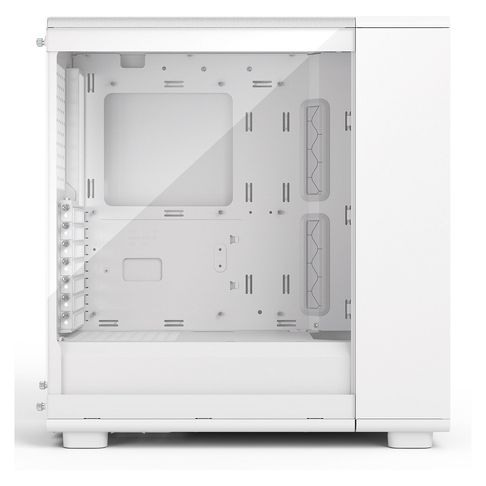Kasë PC Fractal Design Epoch White TG Clear Tint / Midi Tower / 3x 120mm Fan / ATX / SSD 2.5" - Bardhë - 8