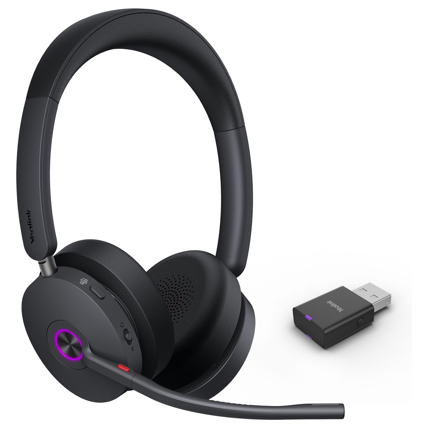 Kufje pa kabllo Yealink WH68 Hybrid Teams / DECT / Bluetooth 5.3 / 30mm / 150m / 16 orë / ANC - Zezë - 2