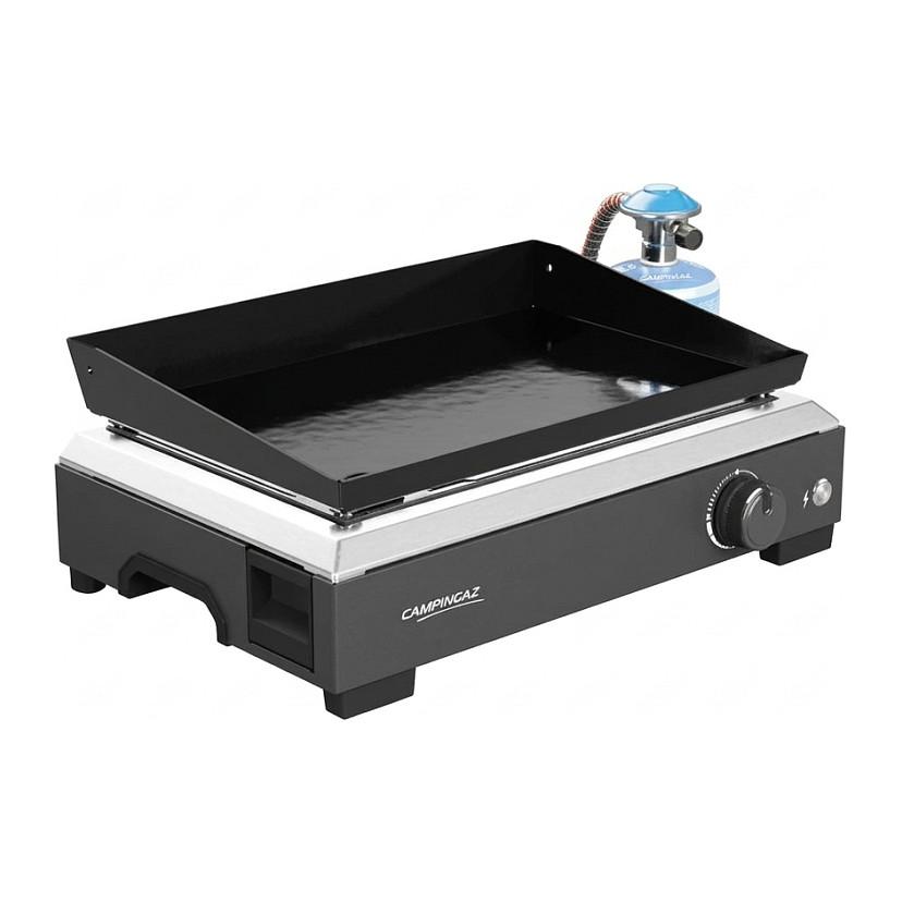 Grill me Gaz CAMPINGAZ Plancha Othello 1 CV, 2.8kW, 30x45cm, 1 Djegës, Ndezje Elektronike - Zezë/Argjend - 2