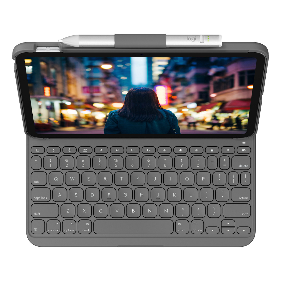 Tastierë për tabletë Logitech Slim Folio / 920-011413 / për iPad 10.9" (10th Gen) / QWERTY US International / Bluetooth / Folio Case - Hiri - 3