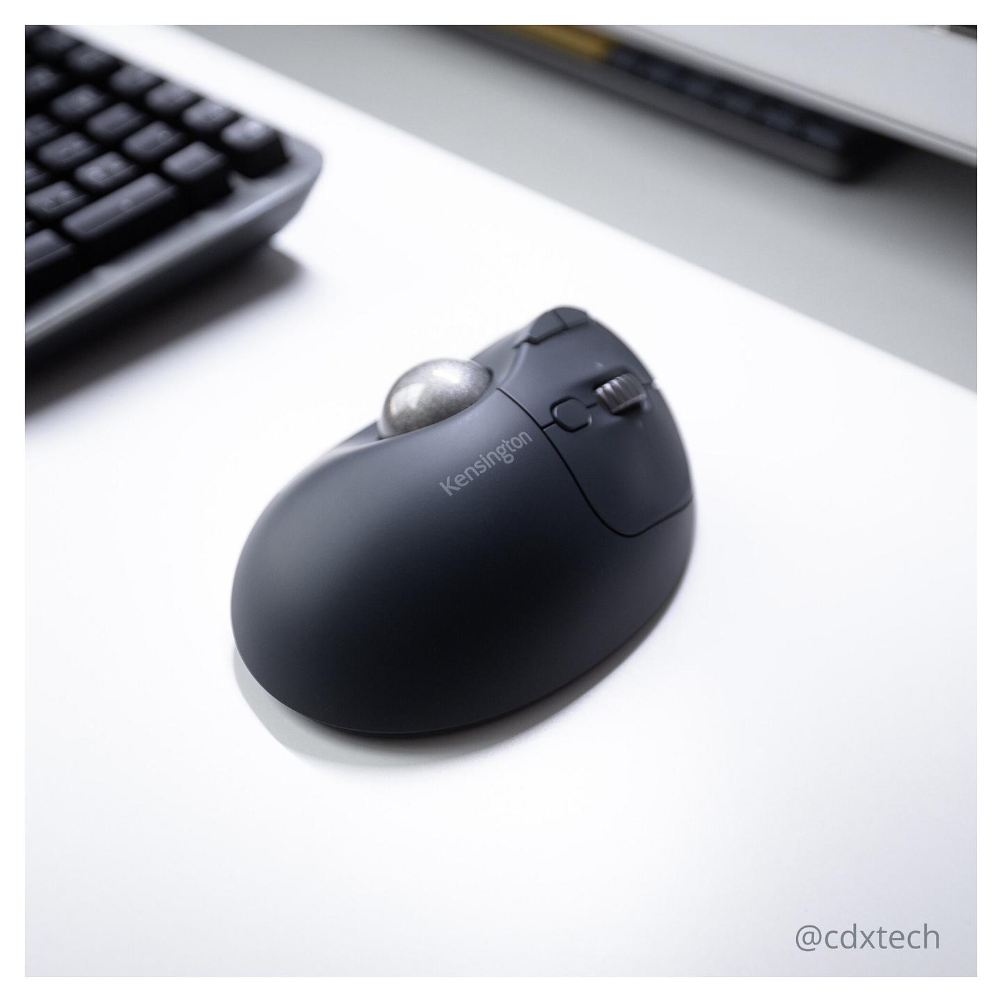 Maus pa kabllo Kensington Pro Fit Ergo TB550 / Trackball / 400–1600 DPI / Bluetooth & 2.4GHz / 7 Butona / USB-C - Zezë/Blu - 15