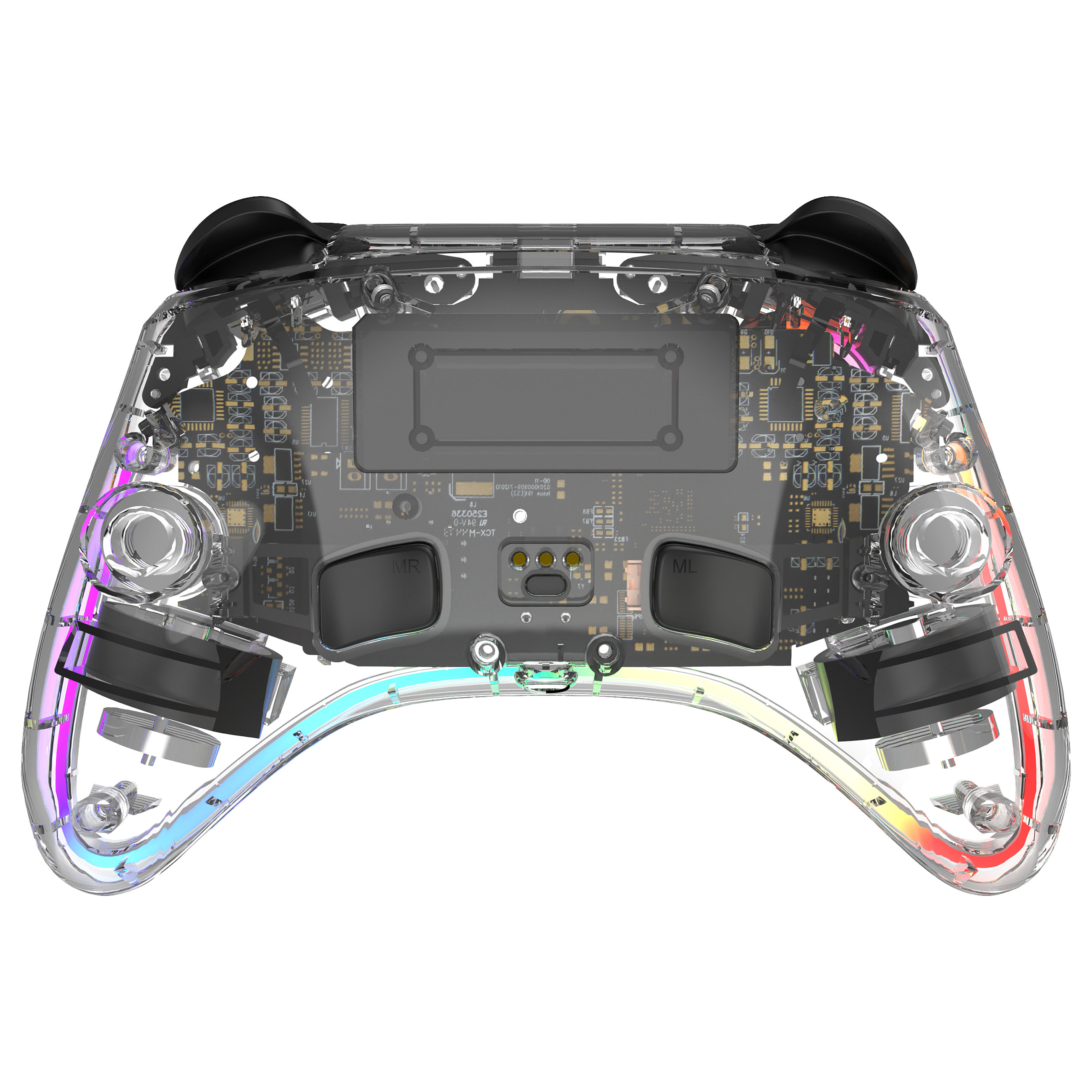Kontroller Gaming Deltaco GAM-198-T / Wireless + USB-C / Nintendo Switch / Turbo - Transparent - 3