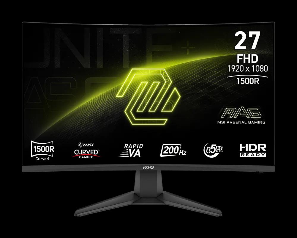 Monitor Gaming MSI MAG 276CF E20 / 27" / Full HD Rapid VA Curved / 200Hz / 1ms / HDMI+DP - Zezë