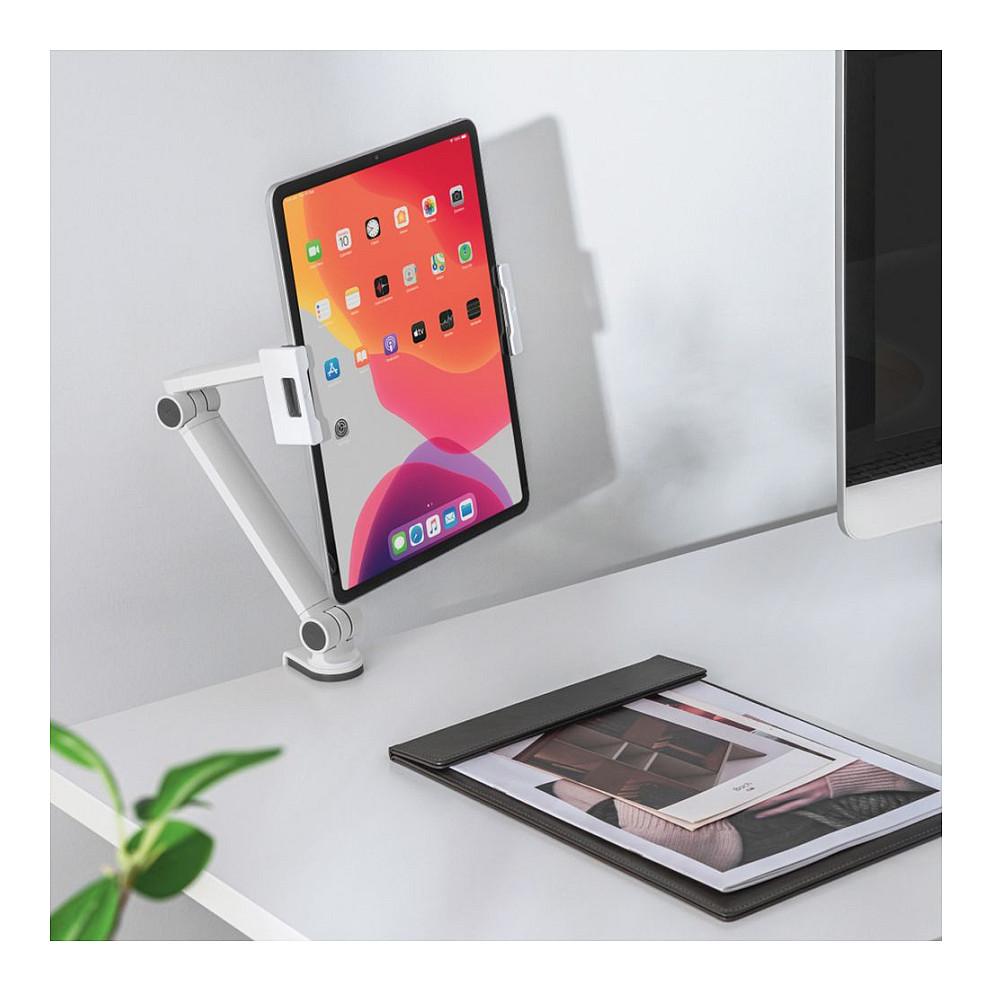 Mbajtës për Tablet VALUE 17.99.1194 / Universal / 4.7–12.9" / Montim me Kapëse / Deri 1 kg / Nyje Sferike 360° / Alumini - Zezë - 4