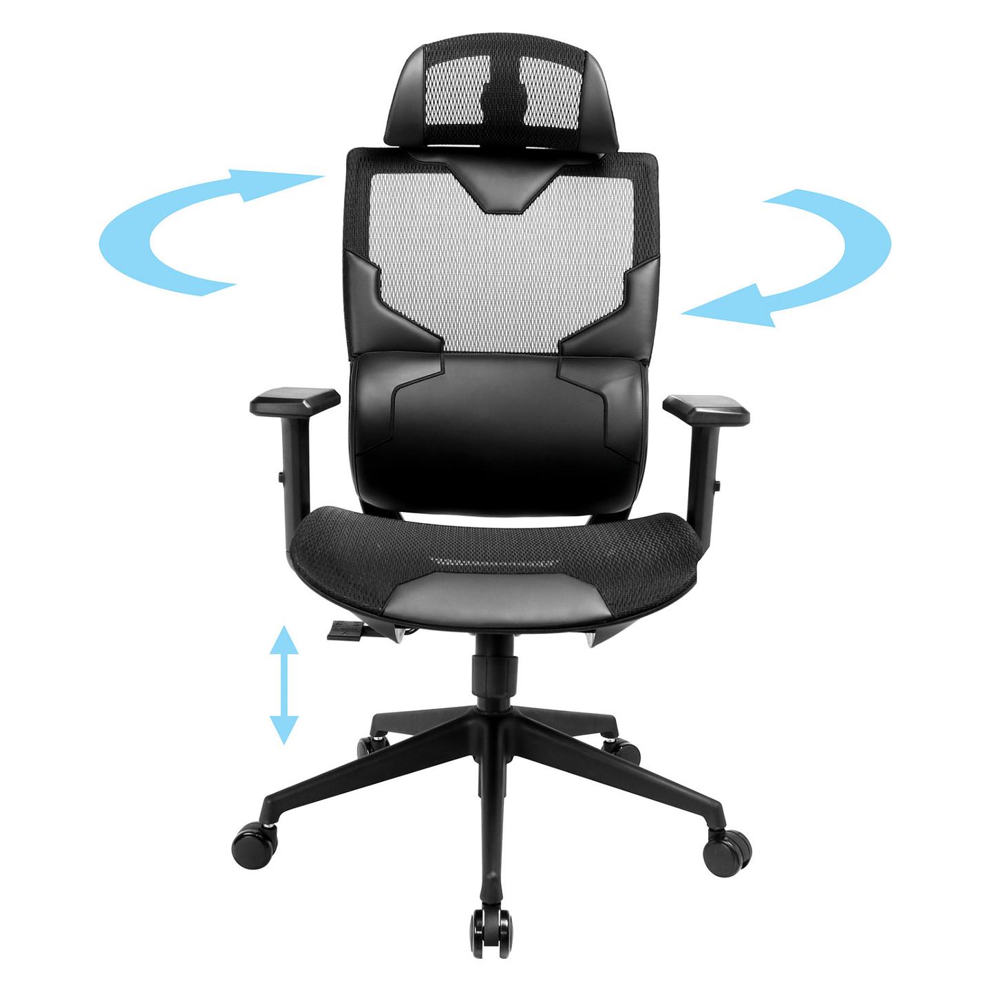 Karrige Gaming Sandberg ErgoFusion / MbĂ«shtetĂ«se koke 3D / MbĂ«shtetĂ«se krahu 3D / ShpinĂ« ergonomike / Mesh / 5 vite garanci â ZezĂ« - 4