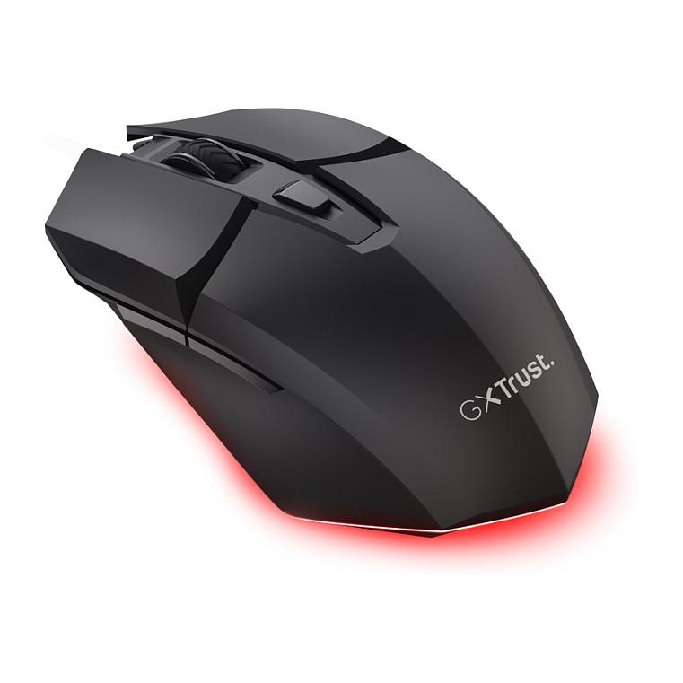 Maus Gaming pa Kabllo Trust GXT 122 Felox+ / 12.000 DPI / 6 Butona / 1000 Hz / 2.4 GHz + Bluetooth / RGB – Zezë - 2