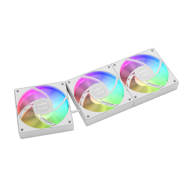 Ftohës për Procesor Gamdias Aura GL360 V2 WH / 360mm / 3x120mm / ARGB / PWM / AIO - Bardhë - 3