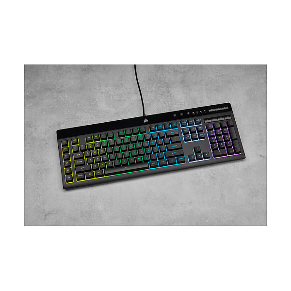 Tastierë Gaming Corsair K55 RGB PRO / Full-Size / Membrane / AZERTY Francez / RGB / 6 Macro Keys / Anti-Ghosting / USB - Zezë - 8