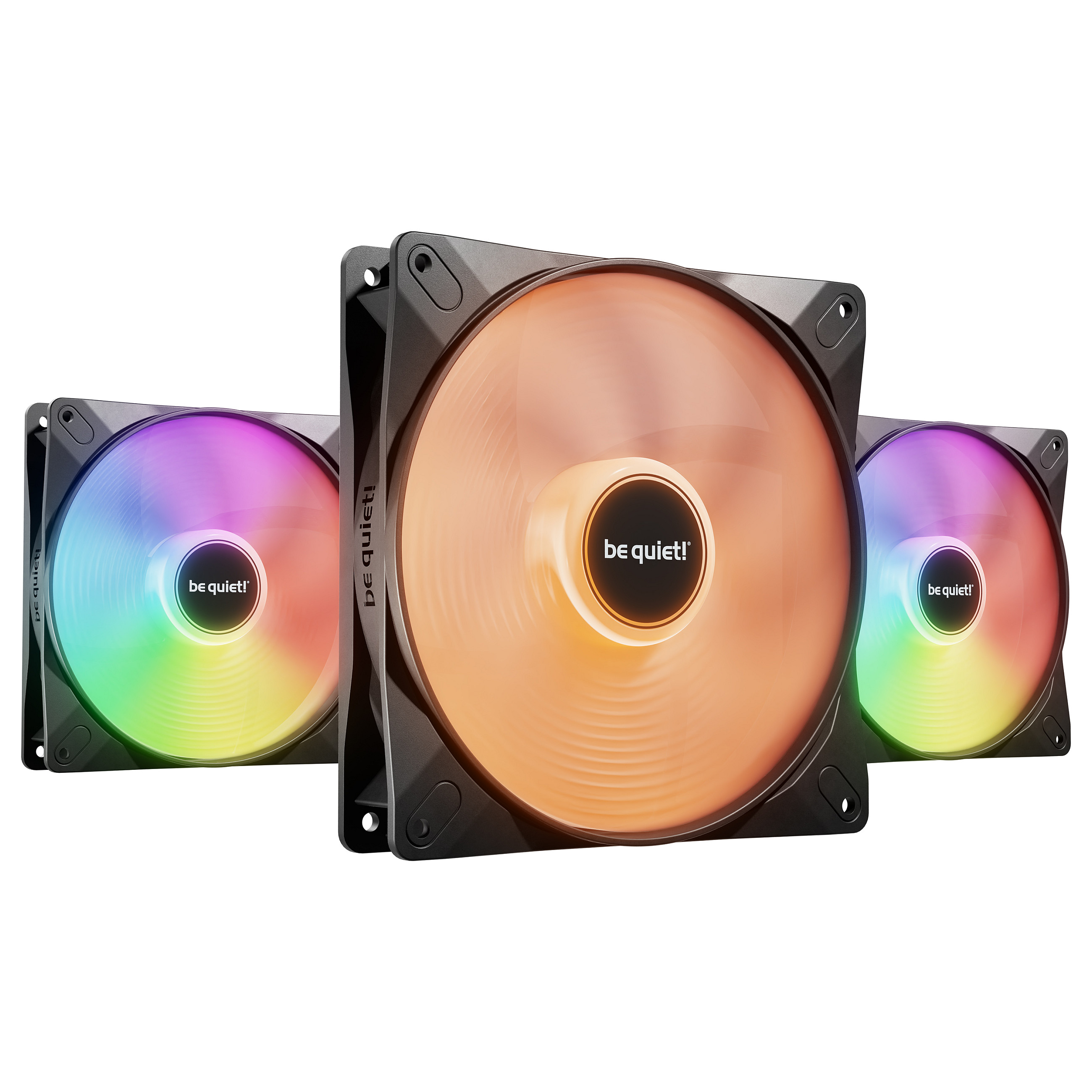 Ftohës për Kasë be quiet! Light Wings LX High-Speed / 140mm / 1800 RPM / PWM / ARGB / 3-Pack – Zezë