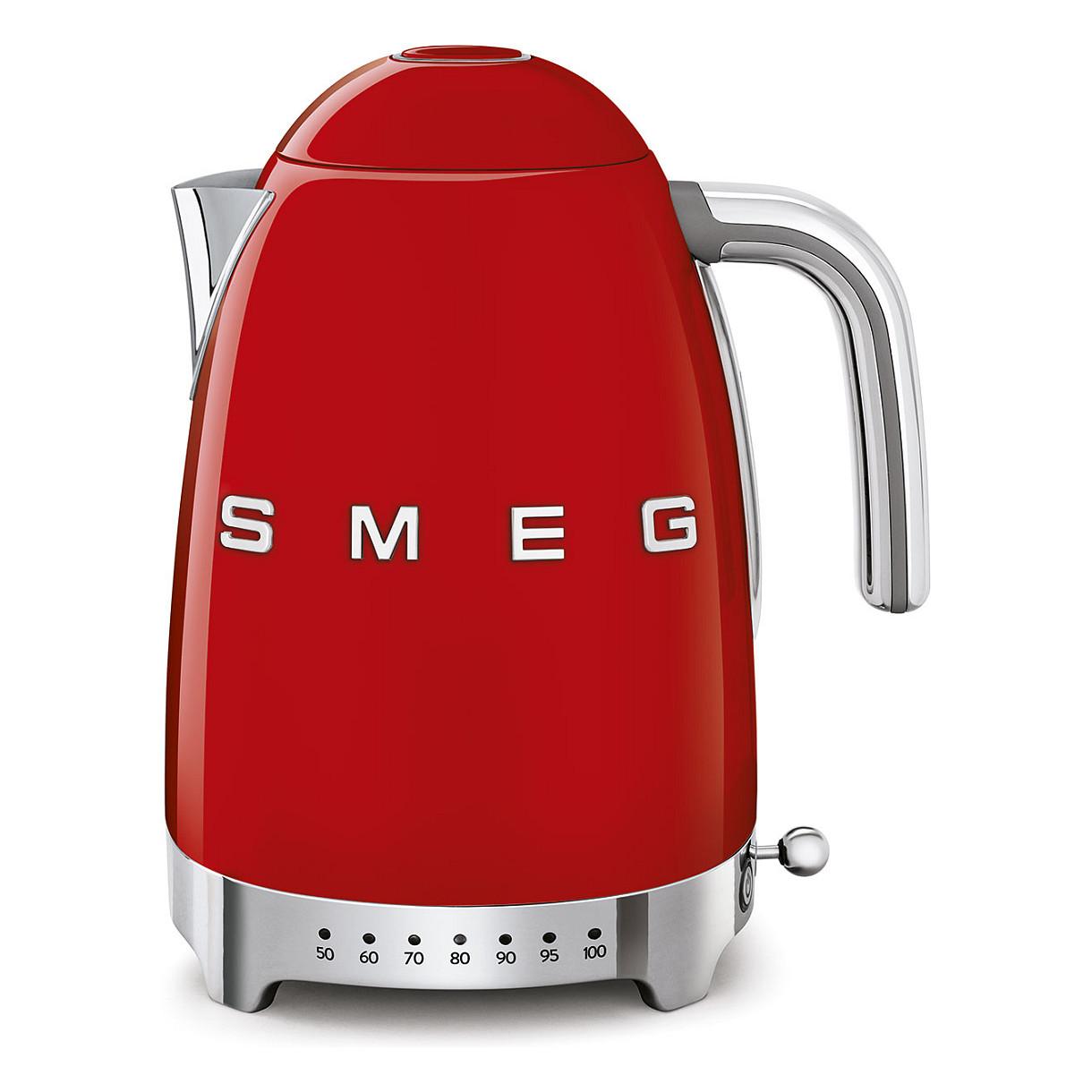 Çajnik Elektrik Smeg KLF04RDEU, 1.7L, 2400W, Temperaturë e Rregullueshme, 360° – Kuqe