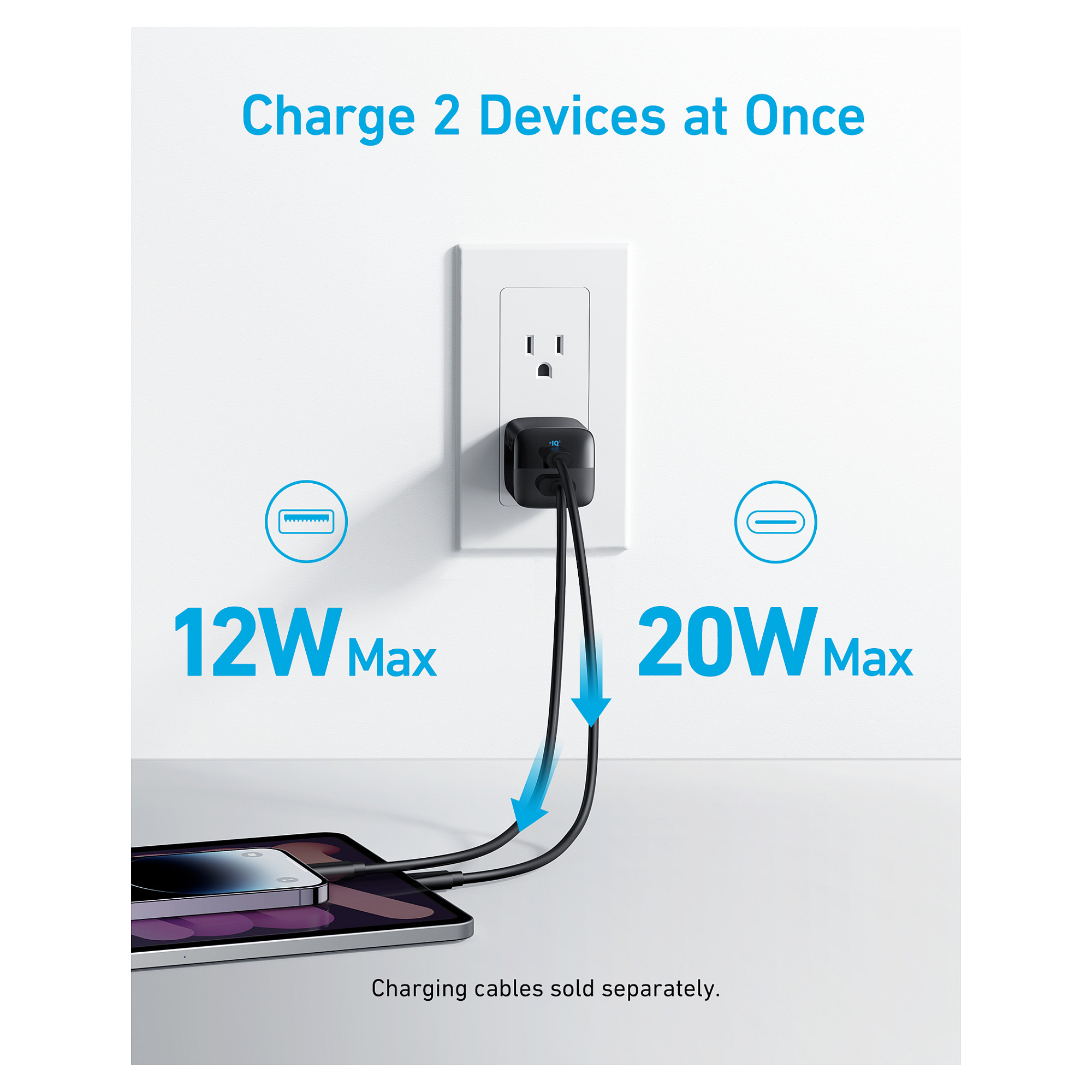 Adapter Anker / 323 Charger / 33W / 1x USB-A / 1x USB-C / PIQ 3.0 - Zezë - 3