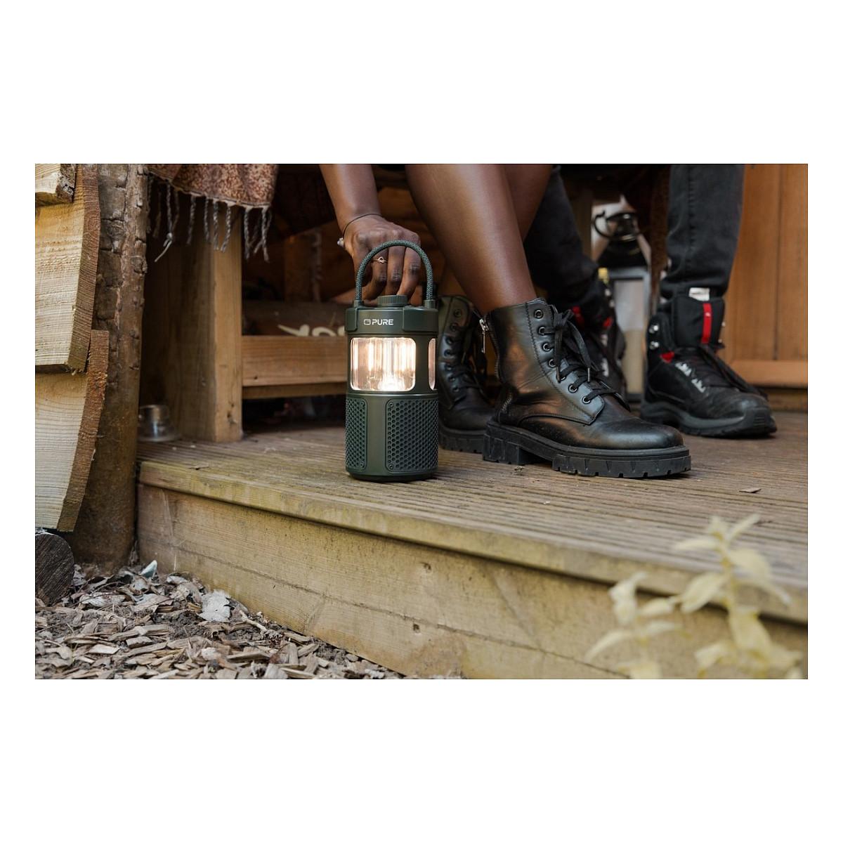 Altoparlant Pure Woodland Glow, 20W, Bluetooth 5.3, AUX, IPX6, USB-C - Gjelbër - 9