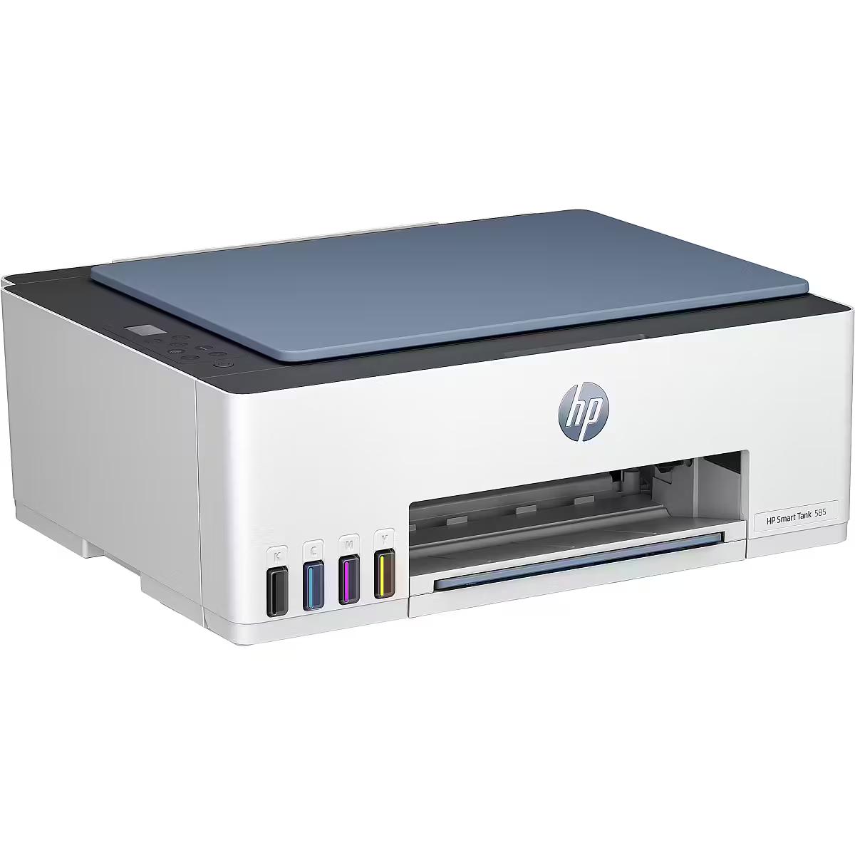 Printer Multifunksional HP Smart Tank 585, Inkjet me Ngjyra, A4, 12 ppm, 3 në 1, Wi-Fi, USB 2.0 - Bardhë - 2