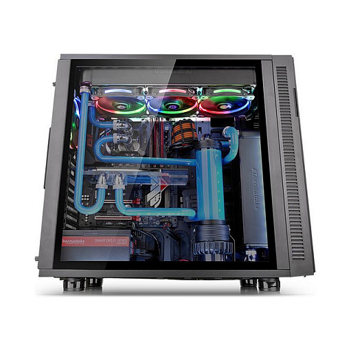Kasë PC Thermaltake Suppressor F31 Tempered Glass Edition / Mid Tower / ATX / 1x 140mm Front + 1x 140mm Rear Fan / Tempered Glass / Sound-Damping / 360mm Radiator - Zezë - 5
