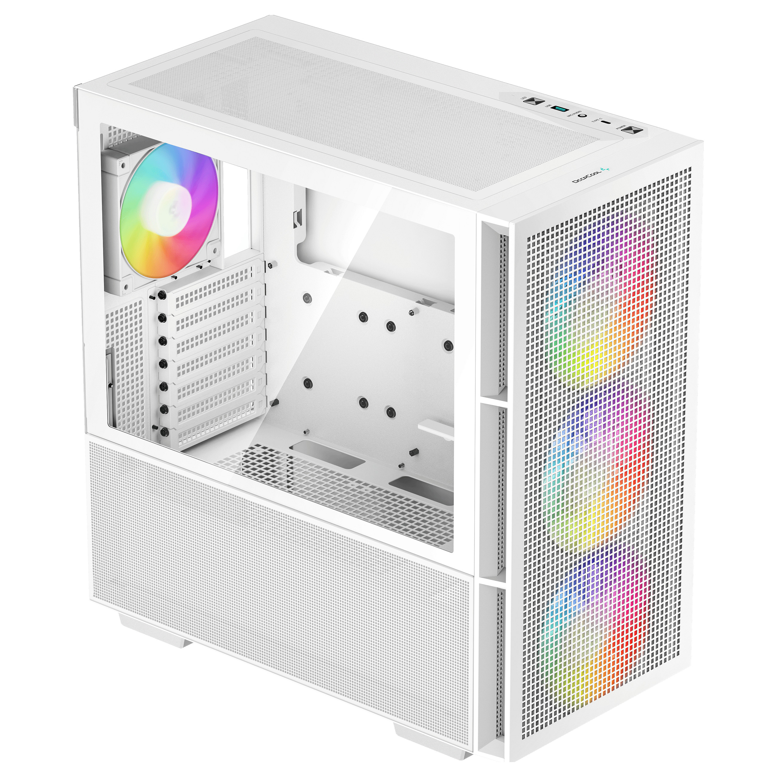 Kasë PC DeepCool CH560 WH / Mid Tower / E-ATX / 3x 140mm + 1x 120mm ARGB Fan / Tempered Glass / Mesh / 360mm Radiator - Bardhë - 3