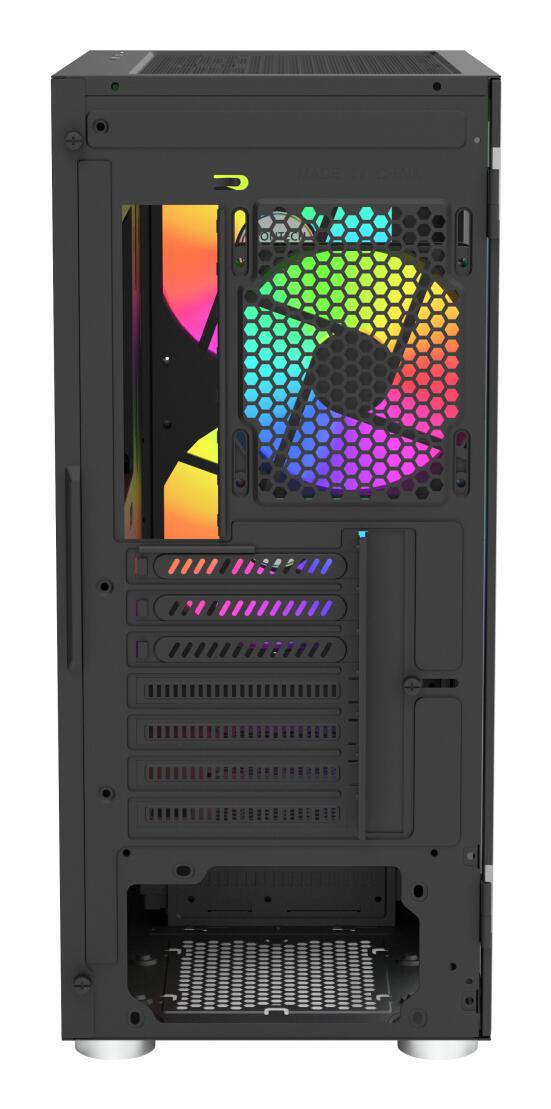 Kasë PC Montech X2 PLUS / Midi Tower / ATX / 2x 140mm + 1x 120mm ARGB Fan / Tempered Glass – Zezë - 4