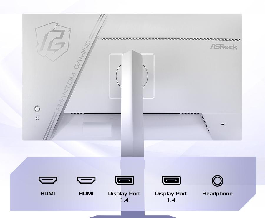 Monitor Gaming ASRock PGO27QSA-W / 27" / QHD QD-OLED / 240Hz / 0.03ms / HDMI+DisplayPort+USB-C - Bardhë - 4