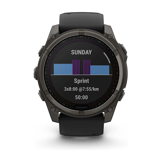 Orë e Mençur Garmin fēnix 8 Solar Sapphire 51mm / AMOLED 1.4" / GPS Multisport / Titanium / Sportive & Shëndetësore - E Zezë - 4