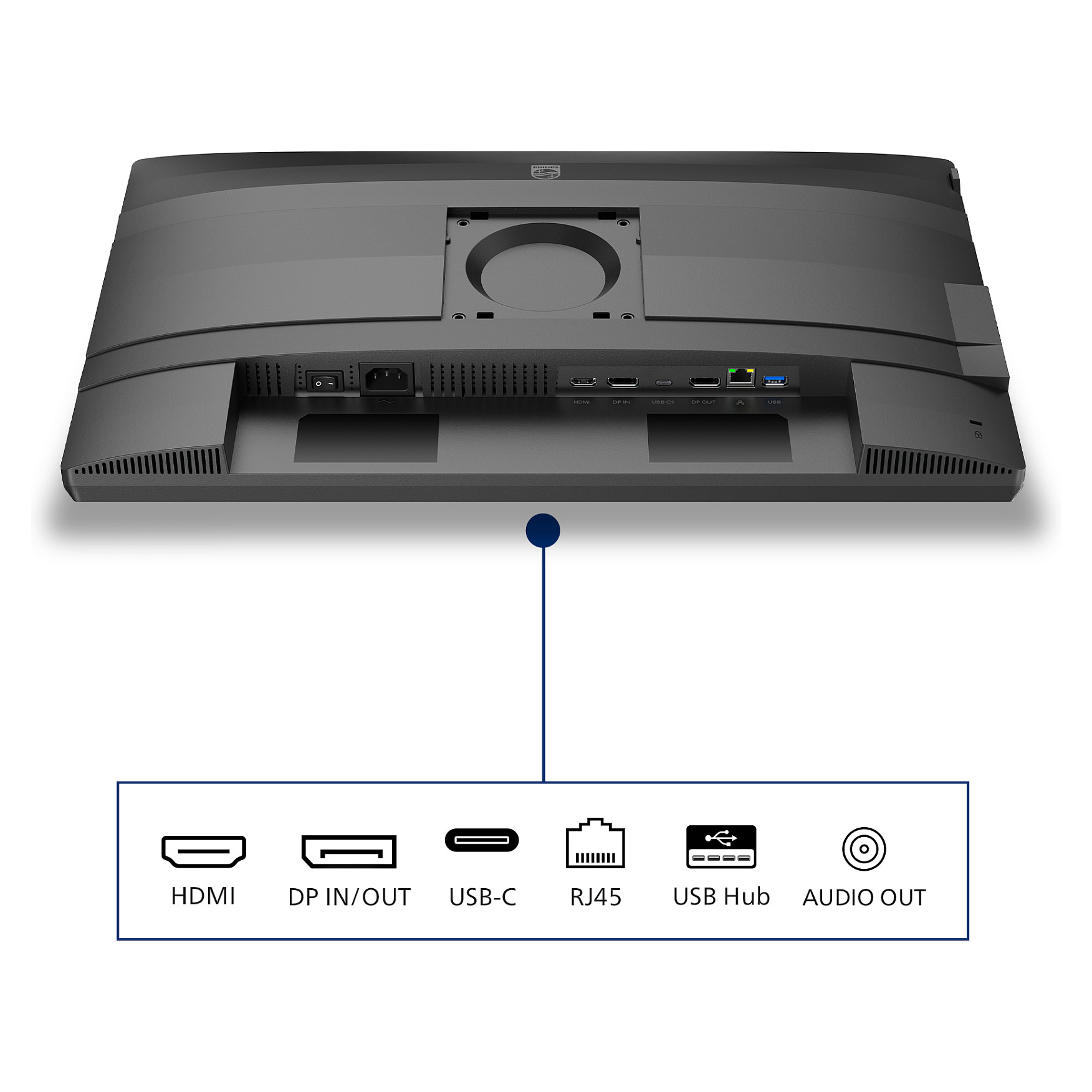 Monitor Philips 4000 Series 24B2U4301 / 23.8" / Full HD IPS / 120Hz / 4ms / HDMI+DisplayPort+USB-C - Hiri - 10