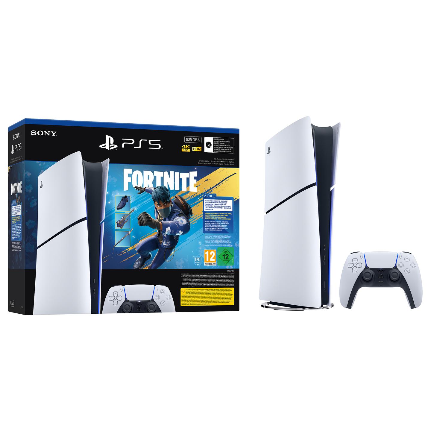 Konsolë Sony PlayStation 5 Slim Digital Edition, 825GB SSD, Fortnite Flowering Chaos Bundle - 3