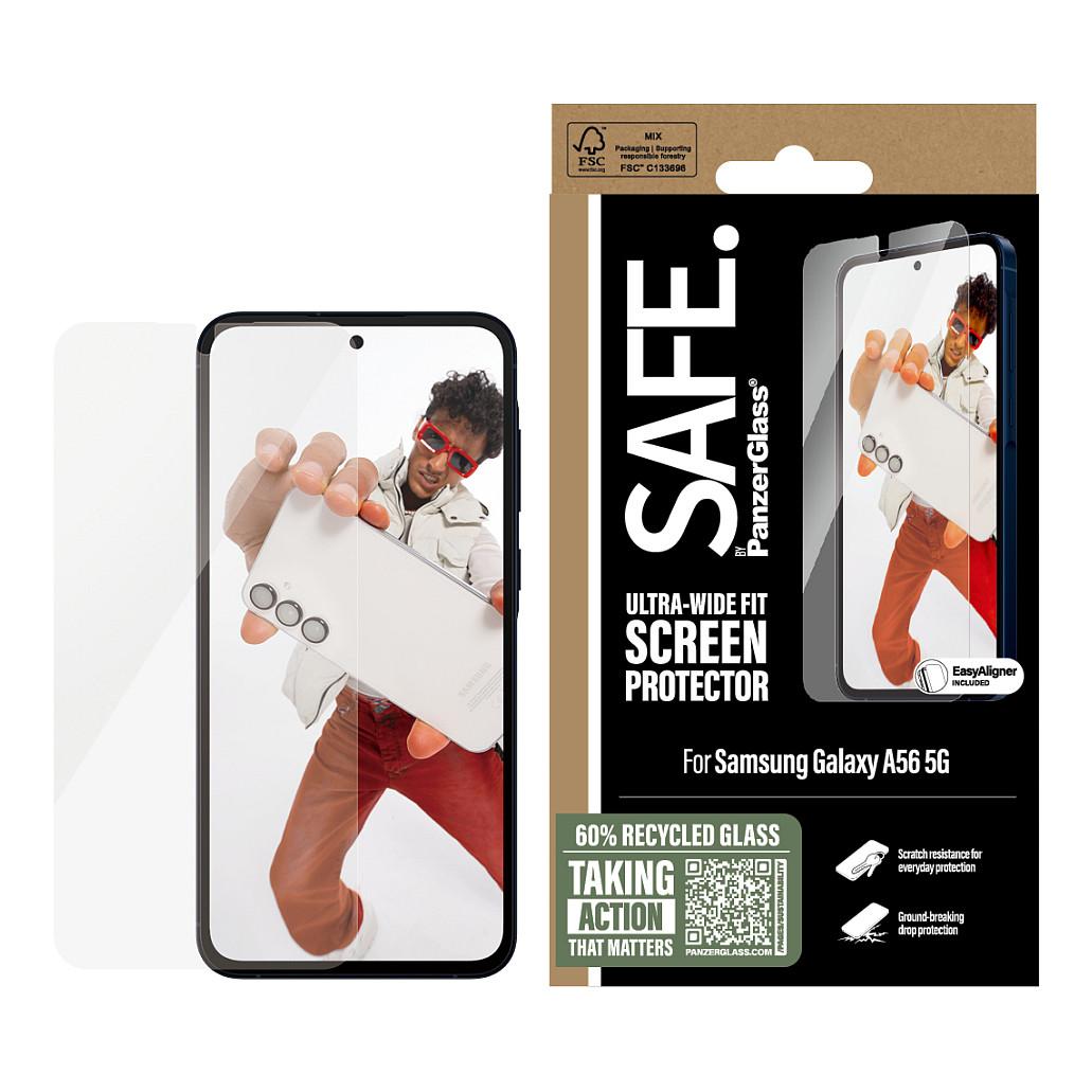 Mbrojtëse për ekran PanzerGlass SAFE. / Samsung Galaxy A56 5G / Xham Tempered Glass Ultra-Wide Fit me EasyAligner - Transparente - 2
