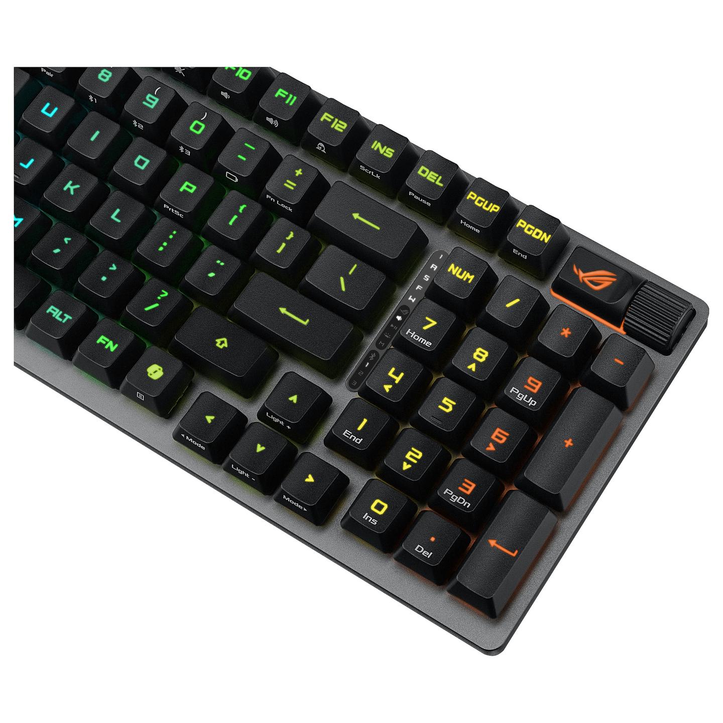Tastierë Gaming ASUS ROG Strix Scope II 96 RX / Mekanike / Optical Switch (ROG RX Red) / Wired&Wireless / USB-C + Bluetooth+ RF 2.4GHz / Francez – Zezë - 9