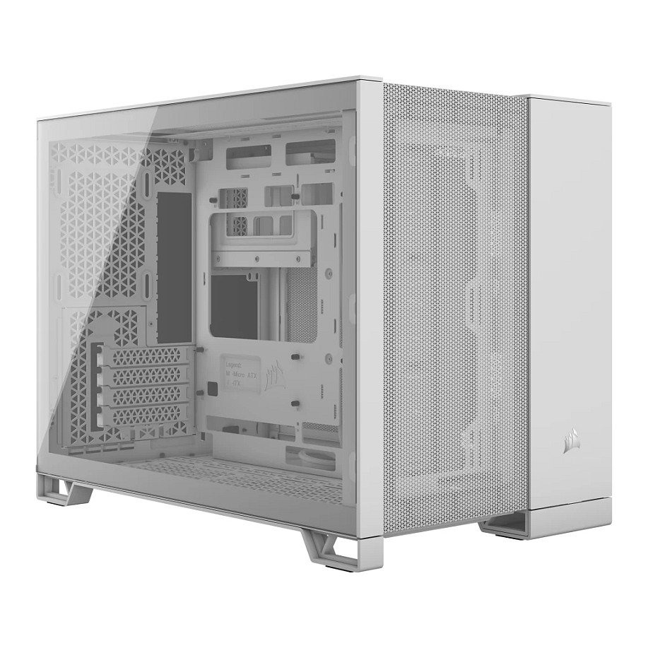 Kasë PC Corsair 2500D AIRFLOW / Midi Tower / Micro-ATX + Mini-ITX / 2x 120mm + 1x 120mm Fan Support / Tempered Glass - Bardhë - 9