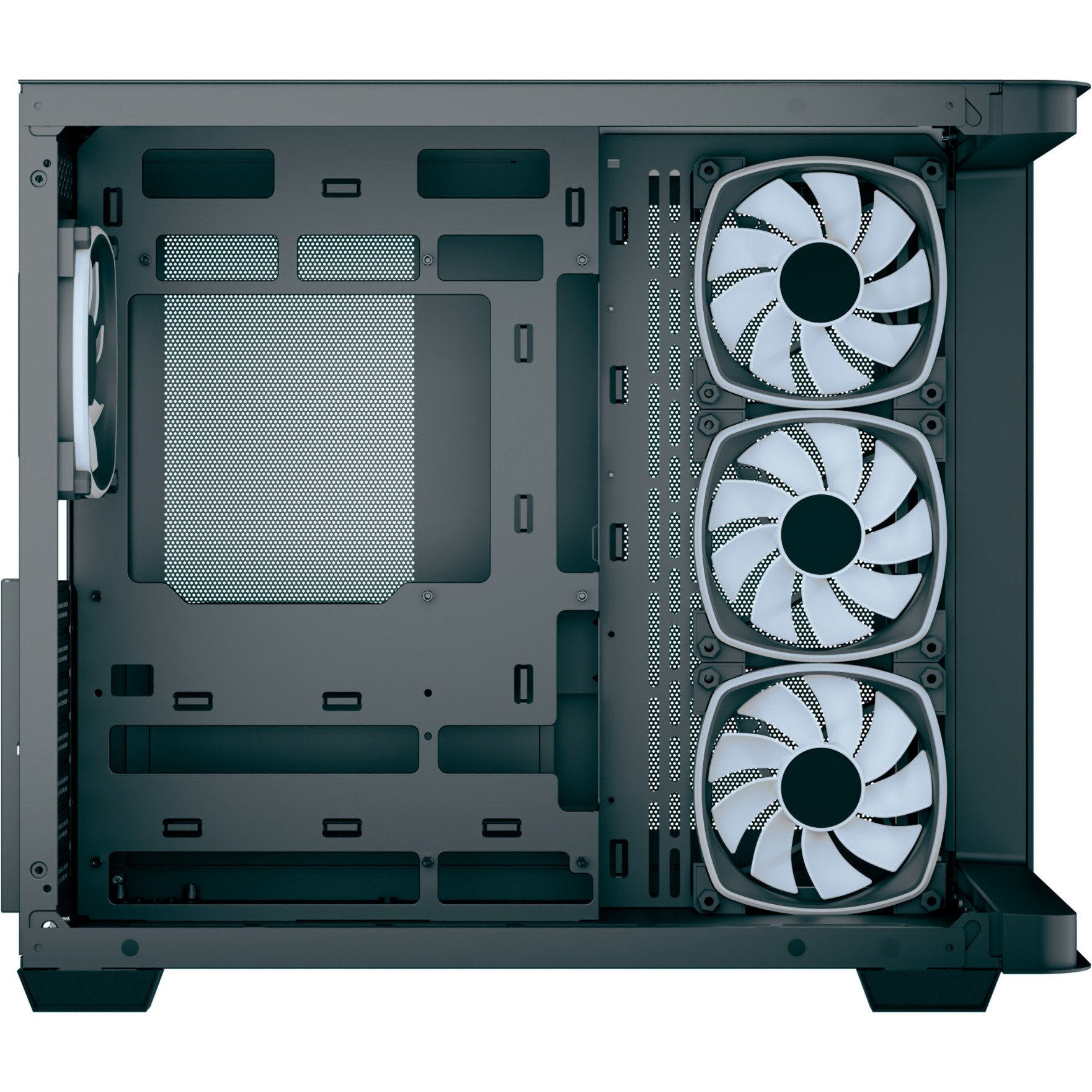 Kasë PC Aerocool P500C Evo / Mid Tower / ATX / 10x Fan Support / Tempered Glass / 360mm Radiator / ARGB - Zezë - 5