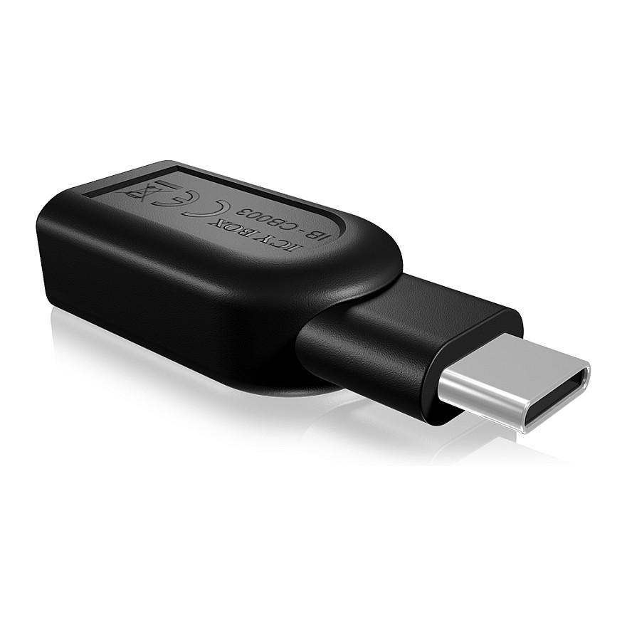 Adapter ICY BOX IB-CB015 / USB-A Mashkull → USB-C Femër / USB 3.1 Gen 2 / 10 Gbit/s - Zezë - 3