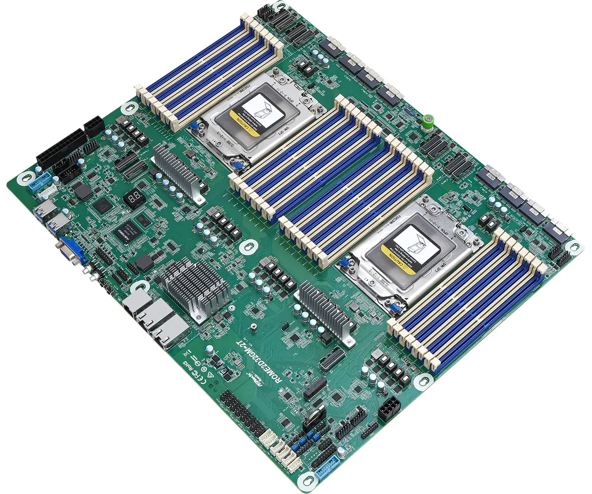 Pllakë Amë ASRock ROME2D32GM-2T / AMD SP3 / DDR4 / EEB / 10GbE LAN - 2