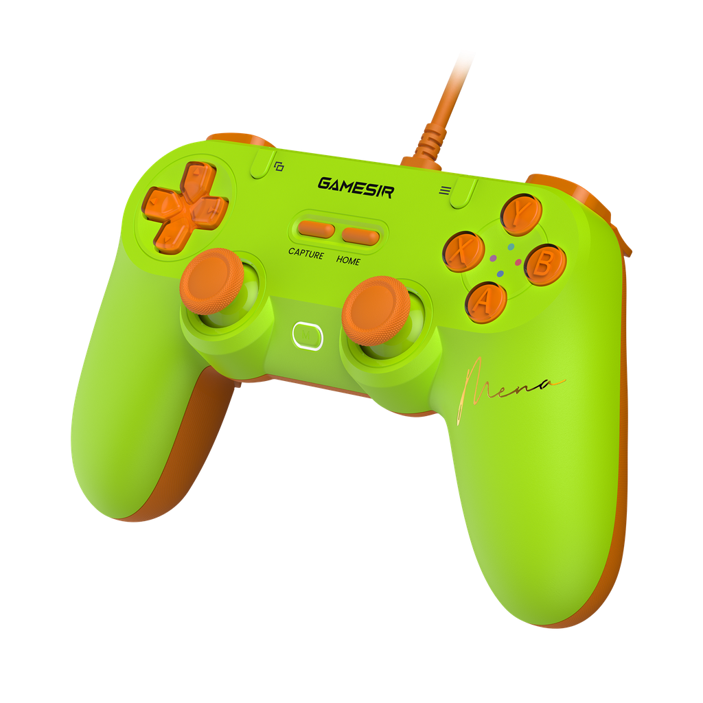 Kontroller për PC / Switch GameSir Tegenaria Lite T3 Lite / Wired – Gjelbër/Portokalli - 2