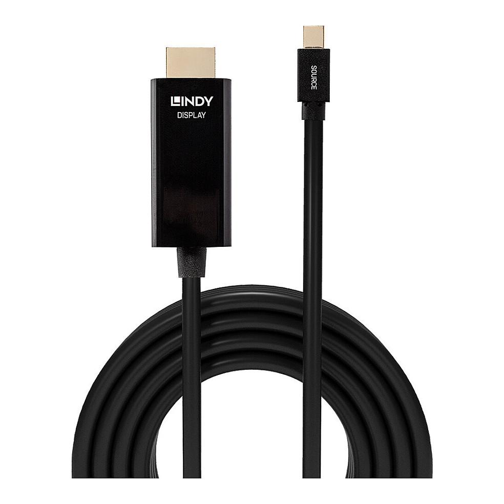 Kabllo Mini DisplayPort LINDY 36928 / Mini DisplayPort në HDMI 1.4 / 3m / 4K 30Hz - Zezë - 2