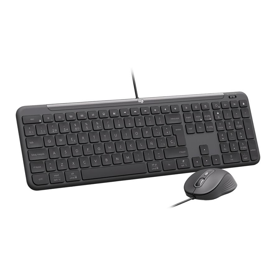 Combo (Tastierë & Maus) Logitech MK620, QWERTY US International, Full Size, USB-C, Scissor, 4000 DPI - Grafit - 3
