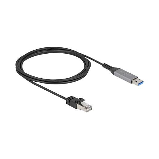 Kabllo USB DeLOCK 60756, USB 5 Gbps Type-A në RJ45 Gigabit Ethernet, 2 m - Zezë - 2