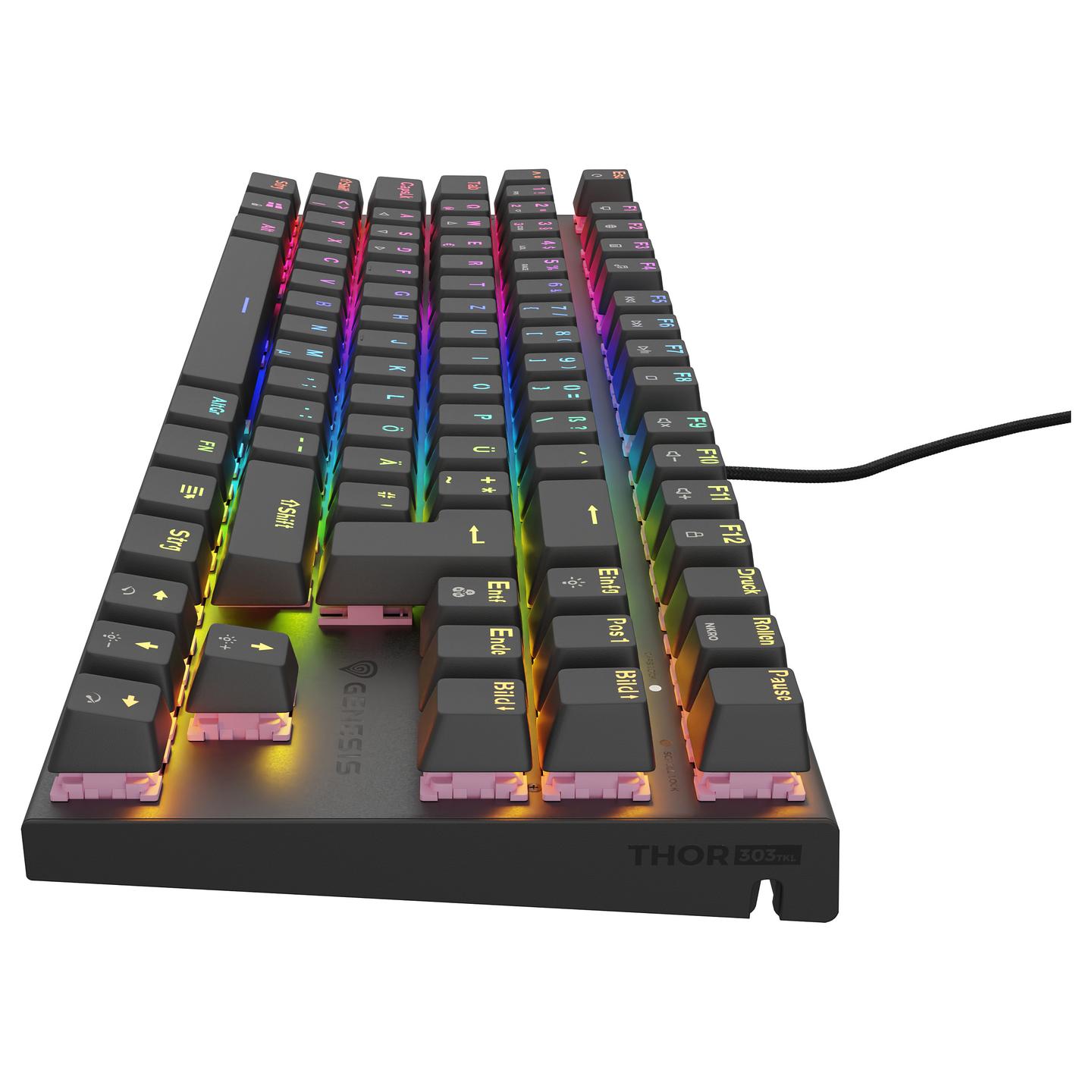 Tastierë me kabllo Genesis Thor 303 TKL NKG-1886 / Mekanike / RGB / TKL / USB / QWERTZ Gjerman – E zezë - 2