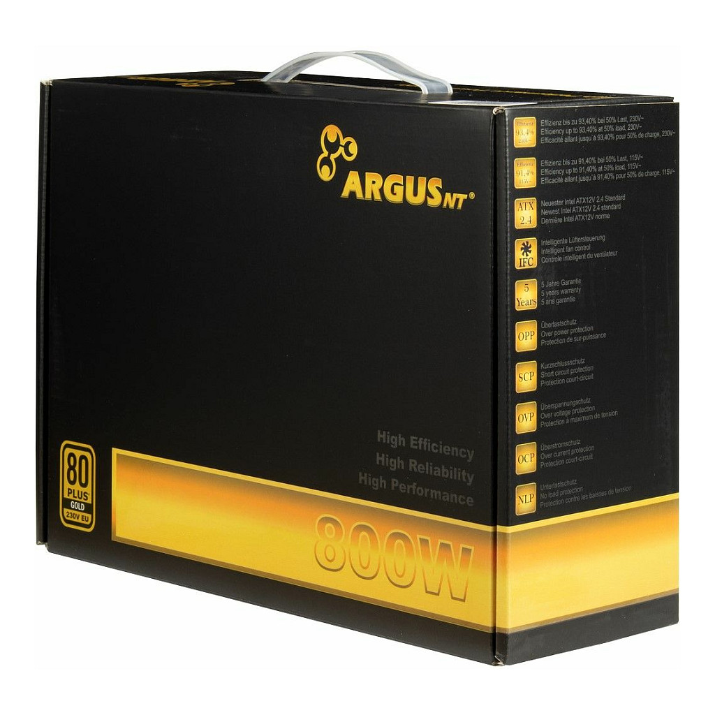 Furnizues Energjie Inter-Tech ArgusNT GPS-800 / 800W / ATX / 80 PLUS Gold / Non Modular – Zezë - 5