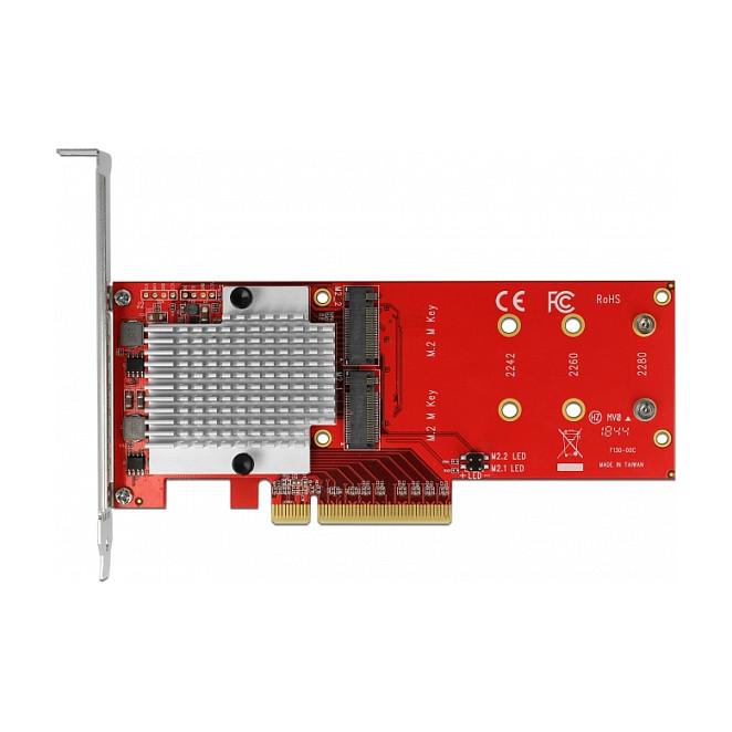 Kartë Zgjerimi PCI Express Delock 90305 / PCIe 3.0 x8 / 2x M.2 Key M / NVMe / Low Profile - 4