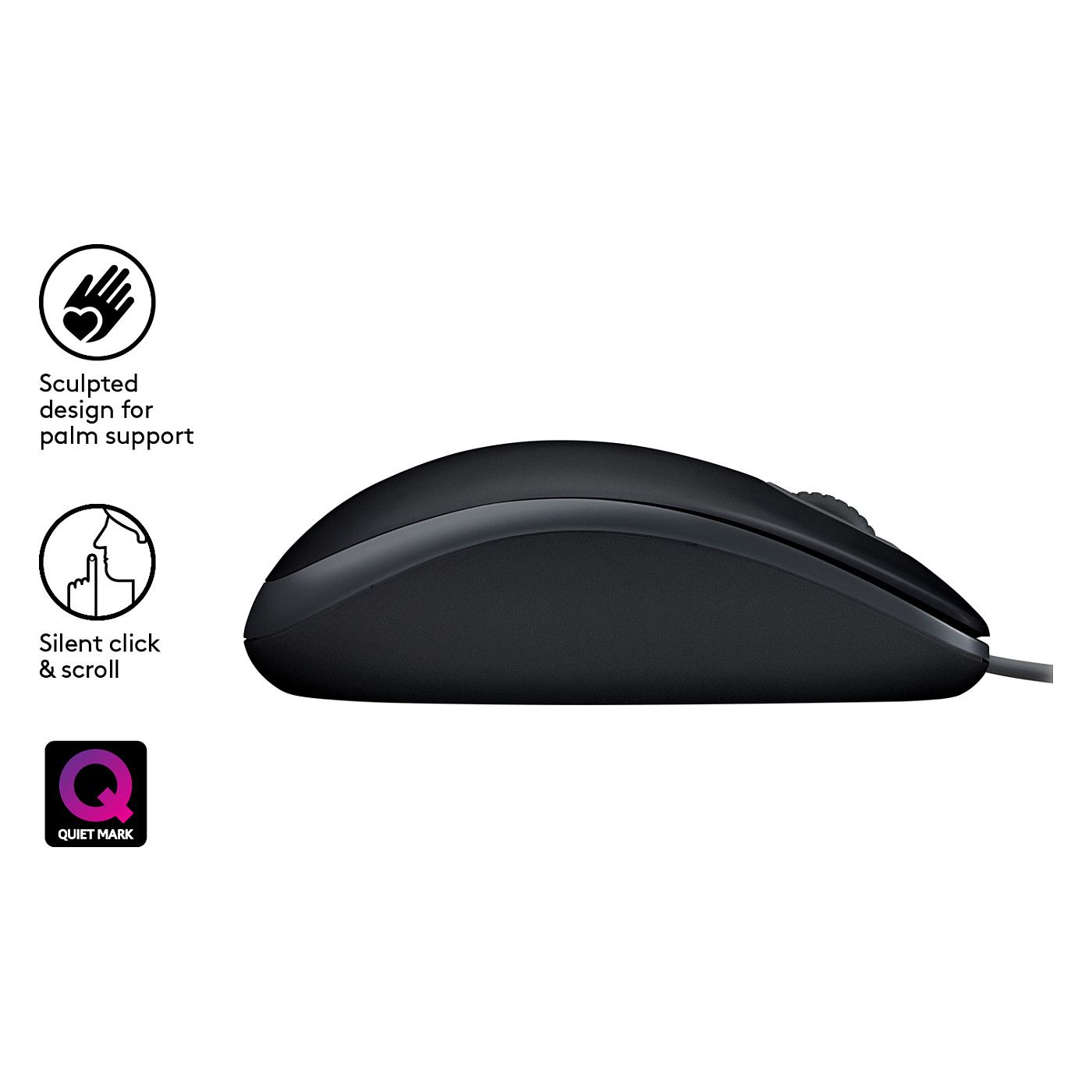 Maus me kabllo Logitech B110 Silent - Zezë - 2