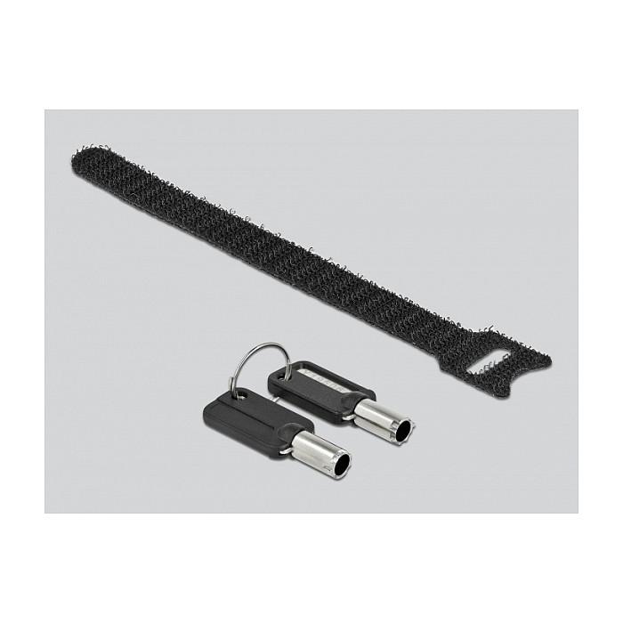 Bravë Sigurie për Laptop DeLOCK 20691, Kabllo Çeliku 1.5m, Nano Slot, Kyçje me Çelës, 2 Çelësa - Zezë, Argjend - 3