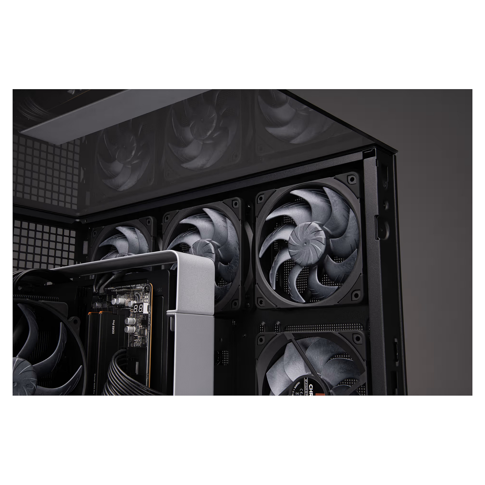 Ftohës për Kasë Noctua NF-A12x25 G2 PWM chromax.black / 120mm / 0-1800 RPM / PWM – Zezë - 4