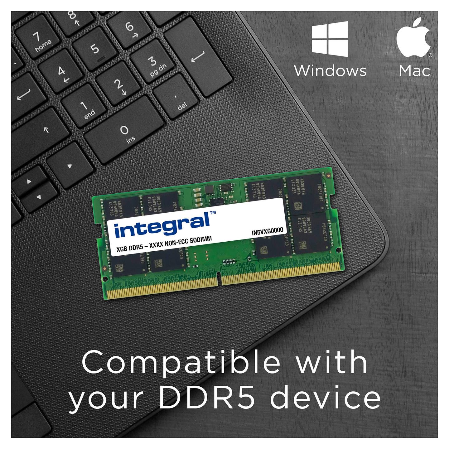 RAM Memorie DDR5 Integral SODIMM 8GB 4800Mhz CL40 - 3
