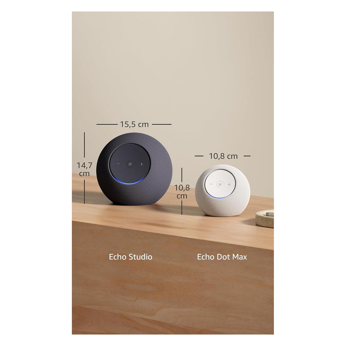 Altoparlant inteligjent Amazon Echo Studio, Dolby Atmos, Woofer 9,5 cm, Wi-Fi 6E, Bluetooth, Amazon Alexa - Bardhë - 2