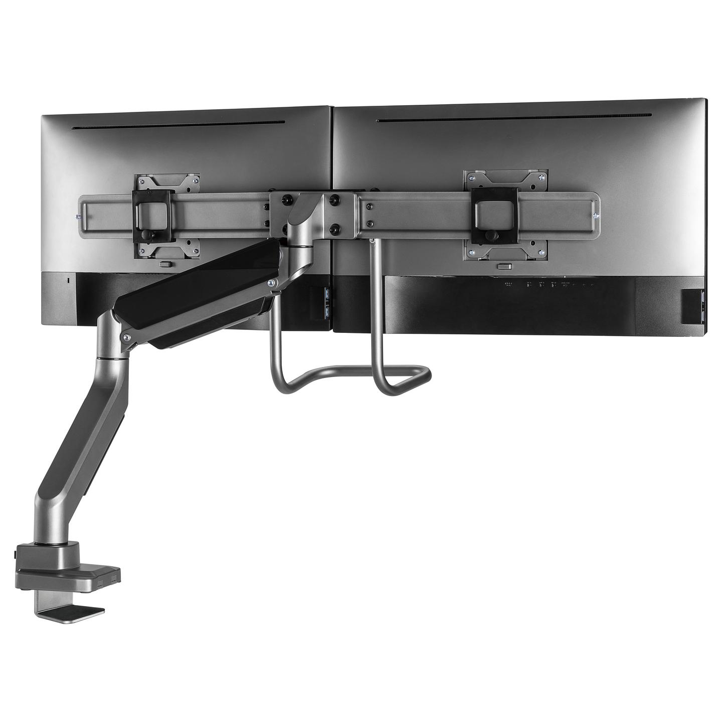Mbajtëse për Monitor Equip 650161 / 2 Monitorë / 17"-32" / 18kg / Gas Spring / Clamp-Grommet / Tilt ±10° / Swivel ±10° - Zezë - 5