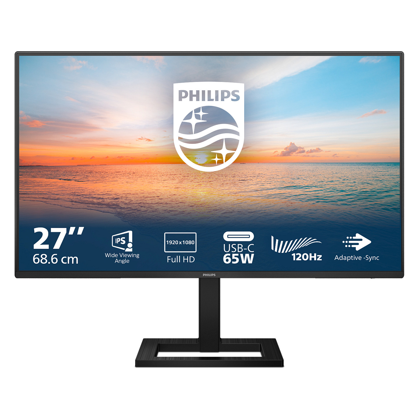 Monitor Philips 1000 Series 27E1N1300AE / 27" / Full HD IPS / 100Hz / 1ms / USB-C+HDMI - Zezë