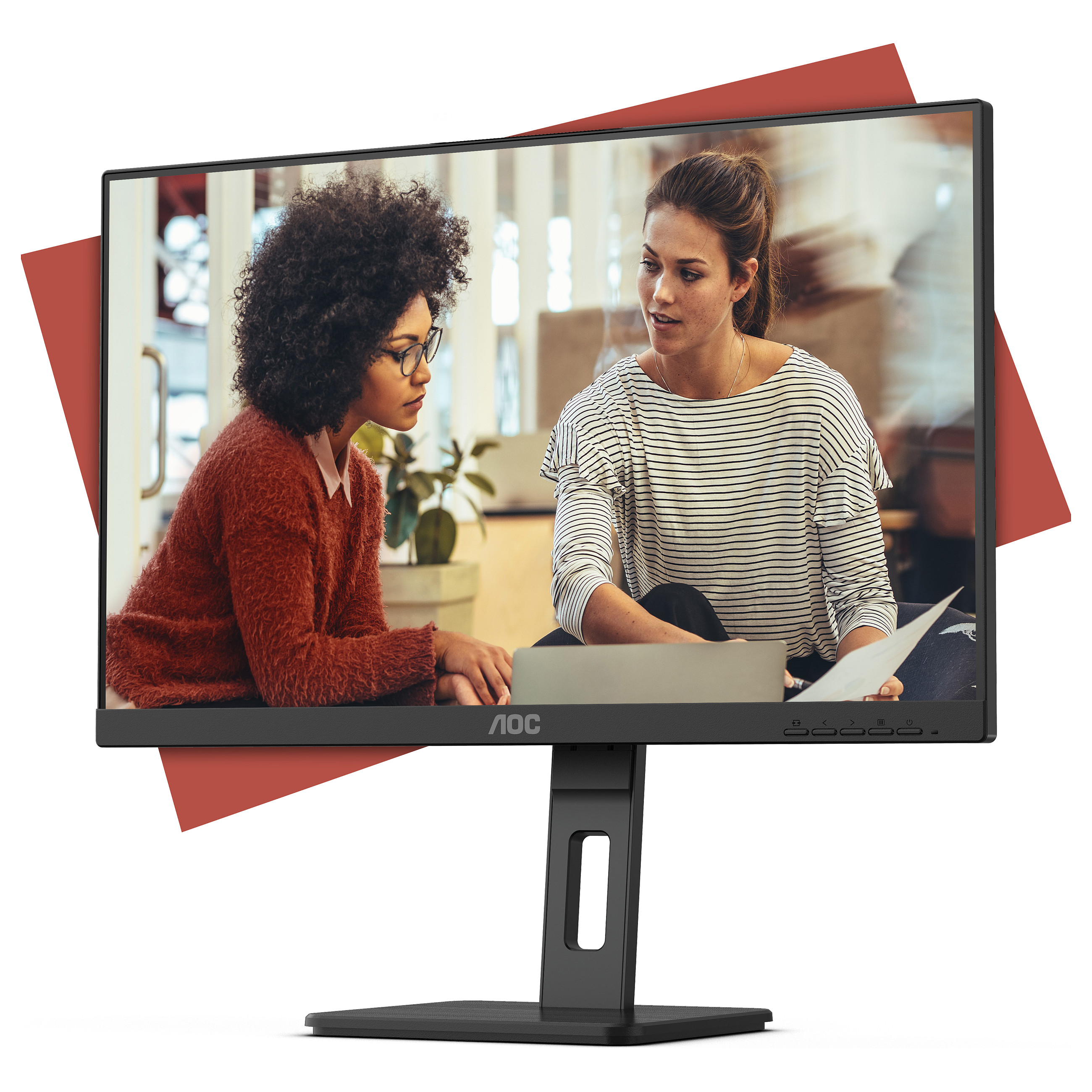 Monitor AOC 24E3QAF / 23.8" / Full HD IPS / 100Hz / 4ms / HDMI+VGA+DP - Zezë - 2