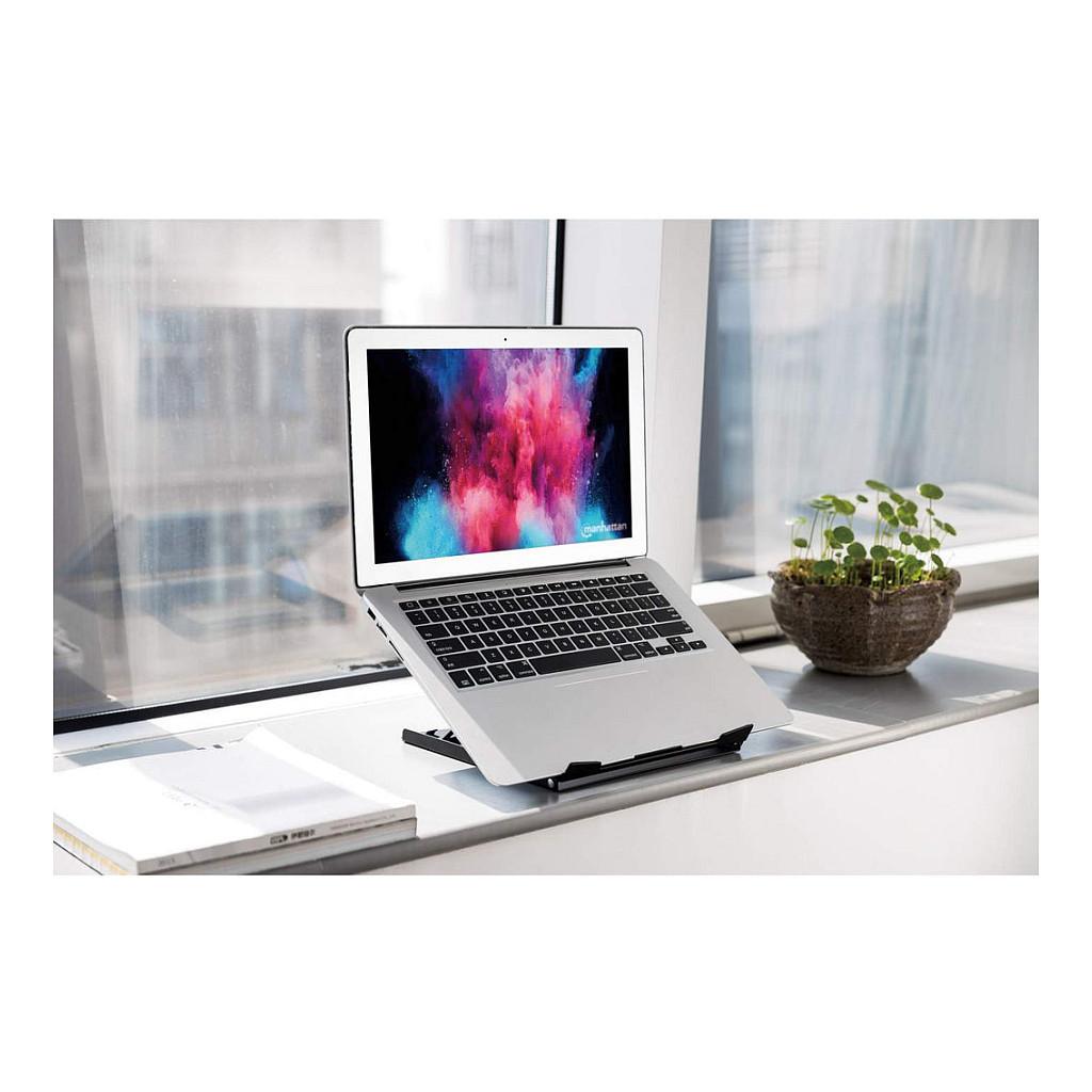 Mbajtës për Laptop MANHATTAN 462129, 10–15.6", 5 Nivele, i Palosshëm, deri 5kg - Zezë - 12