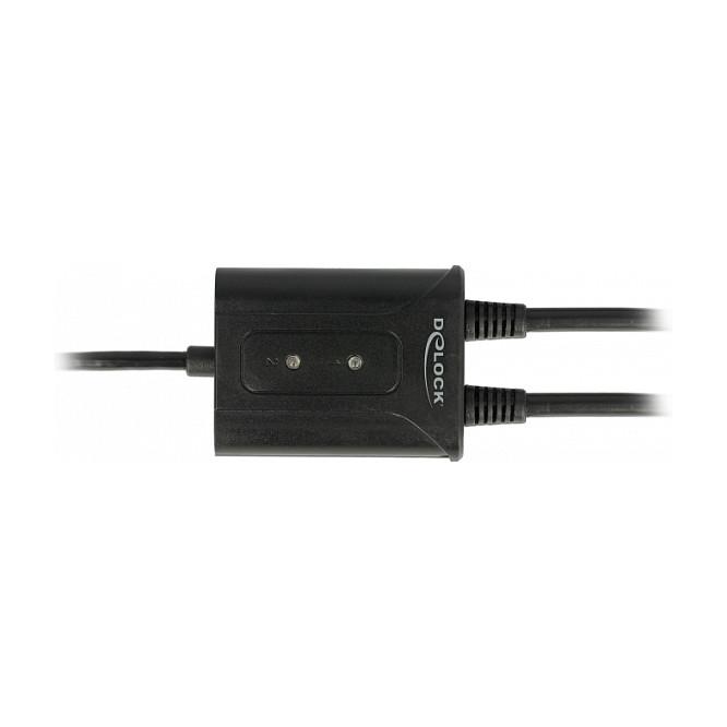 Adapter DeLOCK 63950, USB 2.0 EASY-USB Type-A mashkull në 2x Serial RS-232 DB9 mashkull, 0.6 m - Zezë - 2