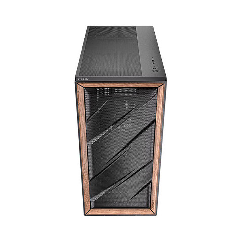 Kasë PC Antec FLUX / Midi Tower / E-ATX + ATX / 3x 120mm + 1x 140mm Fan / Tempered Glass + Wood - Zezë - 14